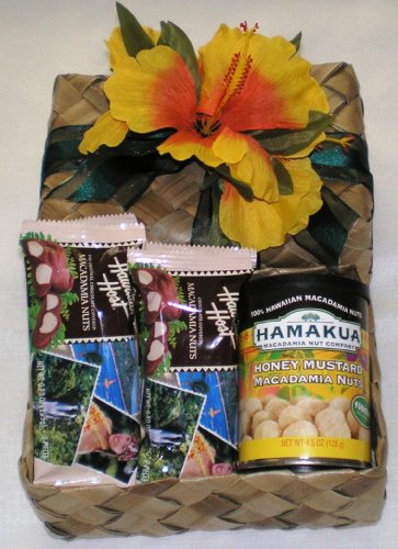 Hawaiian Hamakua Honey Mustard Macadamia Nuts & Host Milk Chocolate Mac Nuts Gift Basket #2 logo