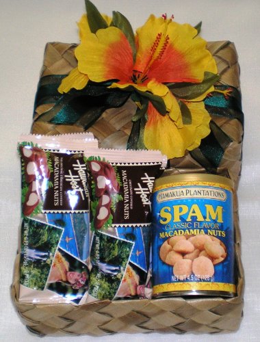 Hawaiian Hamakua Spam Flavored Macadamia Nuts & Host Milk Chocolate Mac Nuts Gift Basket #2 logo