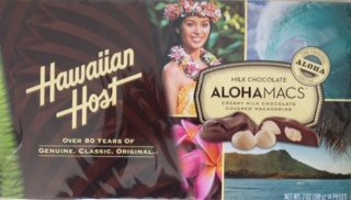 Hawaiian Host Alohamacs Milk Chocolate Macadamia Nuts 7oz Box 14 Pieces logo