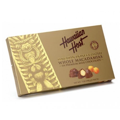 Hawaiian Host Value Pack Chocolate Macadamia Whole Nuts Honey Coated 3 Boxes logo