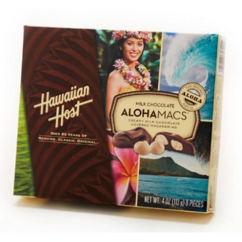 Hawaiian Host Value Pack Macadamia Nuts Milk Chocolate 6 Alohamac Gift Boxes logo