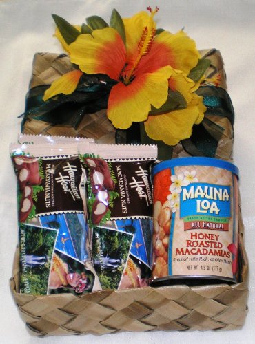 Hawaiian Mauna Loa Honey Roasted Macadamia Nuts & Host Chocolate Covered Macadamia Nuts Gift Basket #2 logo