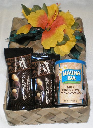 Hawaiian Mauna Loa Milk Chocolate Macadamia Nuts & Host Dark Chocolate Gift Basket #2 logo