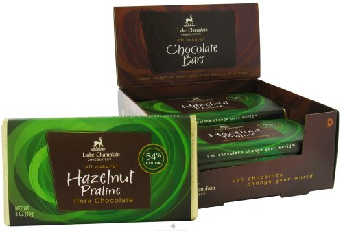 Hazelnut Praline Dark Chocolate Bar – Lake Champlain Chocolates logo