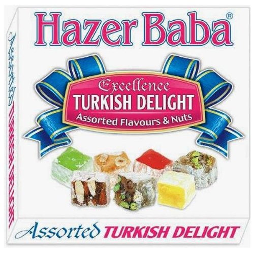 Hazerbaba Turkish Delight Assorted Flavours & Nuts -pack of 4 X 8.8 Oz logo