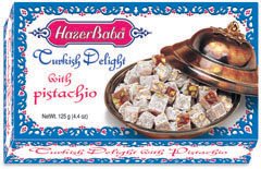 Hazerbaba Turkish Delight W Pistachio 125gr logo