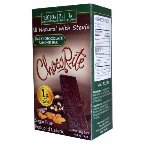 Healthsmart Foods Chocorite Chocolate Almond Bar logo