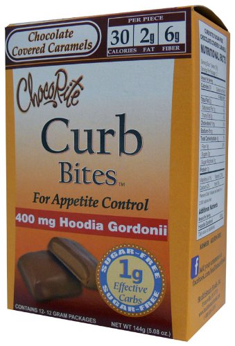 Healthsmart Foods Curb Bites Sugar Free Chocolate Covered Hoodia Caramels logo