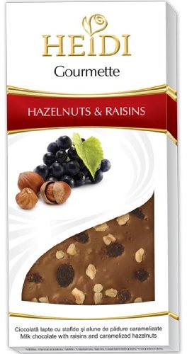 Heidi Gourmette Hazelnuts Raisins Milk Chocolate Bar 100g (9-pack) logo