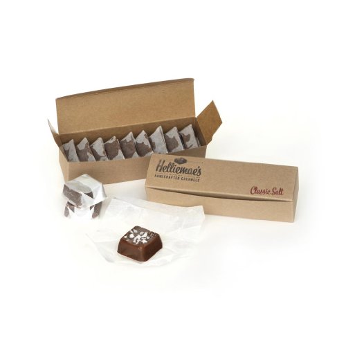 Helliemae’s Classic Salt Caramels – Hand-stamped Gift Box 9.5 Oz logo