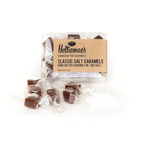 Helliemae’s Classic Salt Caramels – Sets Of Clear Boxes logo