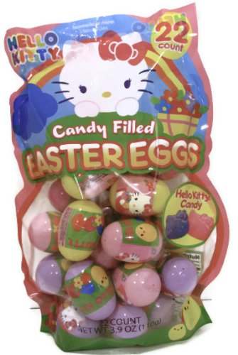 Hello Kitty Candy Filled Easter Eggs – Contains 22 Hello Kitty Shaped Candy Filled Eggs logo