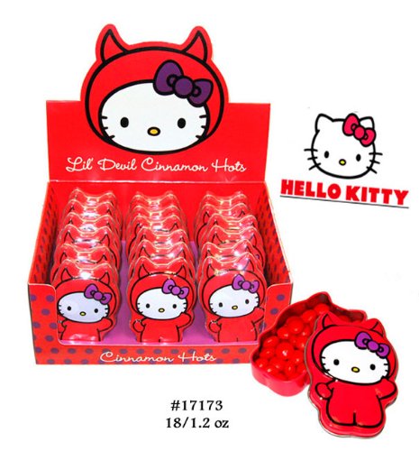 Hello Kitty Candy Tin Lil Devil Cinnamon Hots logo