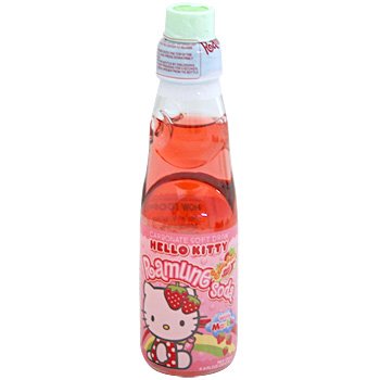 Hello Kitty Ramune Soda Strawberry 6.6 Fz logo