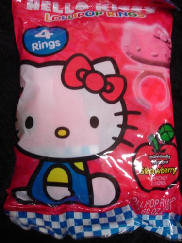 Hello Kitty Strawberry Lollipop Rings : 4 Rings logo