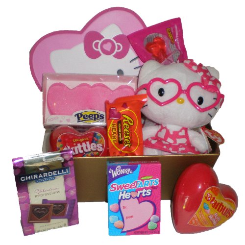 Hello Kitty Valentine’s Day Chocolate and Candy Gift Basket logo