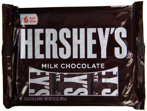 Hershey Chocolate Candy Bar, Milk Chocolate, 6 Count logo