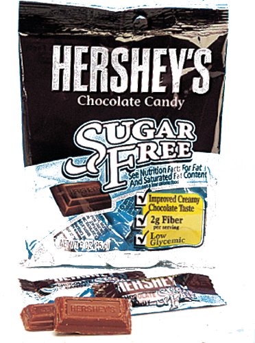 Hershey Chocolate Candy, Sugar Free, 3 ounce Bags (Pack of 6) logo