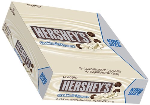 Hershey Chocolate King Size, Cookies and Cream, 18 Count logo