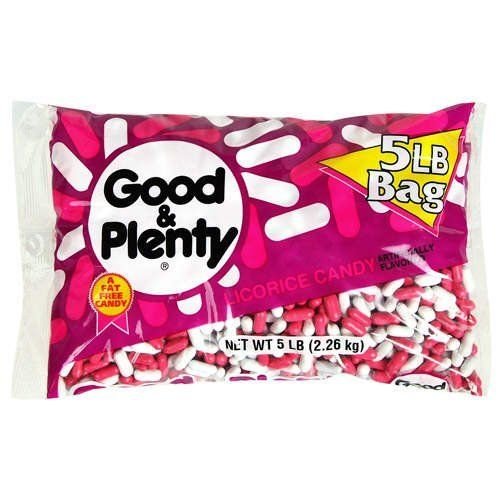 Hershey, Good N Plenty Licorice Candies, 5 Pound Bag logo