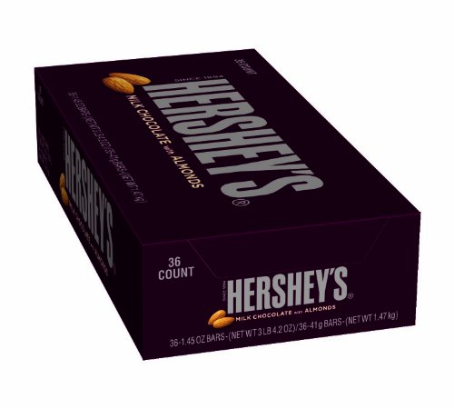 Hershey Milk Chocolate With Almonds, 1.45 ounce Bars (Pack of 36) logo