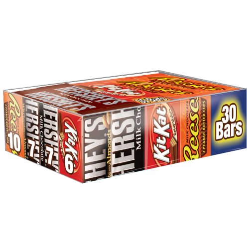 Hershey’s 4-flavor Variety Pack (kit Kat, Reese’s Peanut Butter Cups, Hershey’s Milk Chocolate & Chocolate With Almonds), 30-count Bars logo