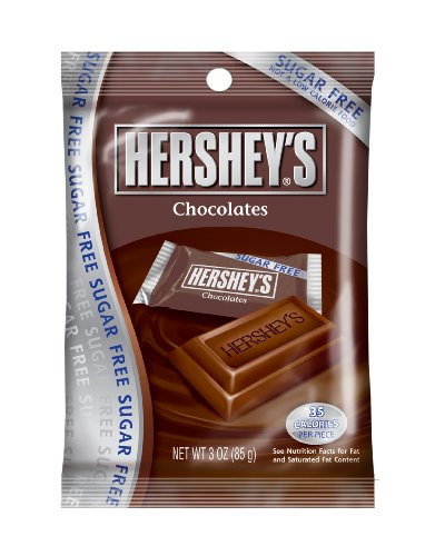 Hershey’s Chocolate Bars, Sugar Free, 3 ounce Bags (Pack of 12) logo