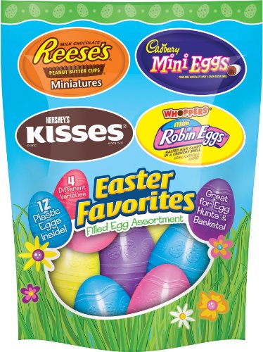 Hershey’s Chocolate Filled Plastic Easter Egg Assortment (cadbury Mini Eggs, Hershey’s Milk Chocolate Kisses, Whoppers Mini Robin Eggs & Reese’s Peanut Butter Cup Miniatures), 4.3 ounce Bags (Pack of 3) logo