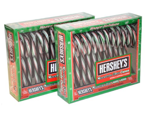 Hershey’s Chocolate Mint Holiday Candy Canes – 24 Canes (2 Boxes) logo