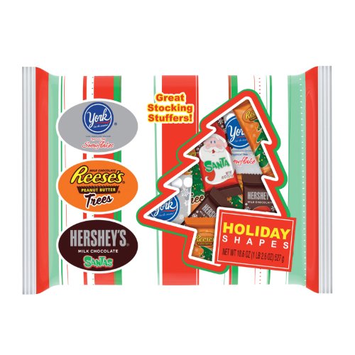 Hershey’s Christmas Assortment Bag (milk Chocolate Santas, Reese Trees, York Snowflake), 23.1-ounce logo