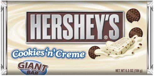 Hershey’s, Cookies & Cream, Giant Bar, 6.49oz Bar (Pack of 6) logo