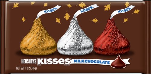 Hershey’s Fall Kisses, Milk Chocolate, 11 ounce Bags (Pack of 6) logo