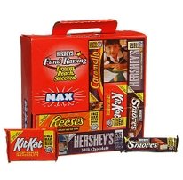 Hershey’s Full Size Variety Pack, 52-count: Hershey’s Chocolate Bars, Hershey’s Chocolate Bars With Almonds, Caramello, Reese’s Peanut Butter Cups, Kitkat Wafer Bars & Hershey’s S’mores Bars (Pack of 1) logo