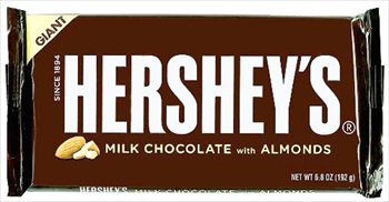 Hershey’s Giant Milk Chocolate With Almonds Bar logo