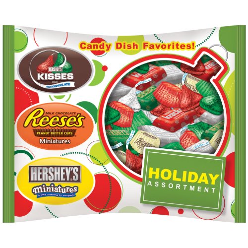 Hershey’s Holiday Assortment (reese’s Miniatures, Hershey’s Kisses & Hershey’s Miniatures), 21 ounce Bags (Pack of 2) logo