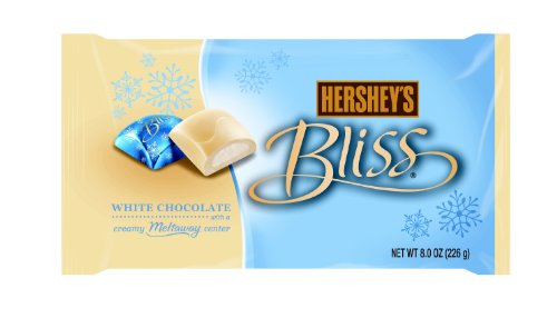 Hershey’s Holiday Bliss, White Chocolate With Meltaway Center, 8 ounce Bags (Pack of 4) logo