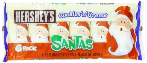 Hershey’s Holiday Cookies ‘n’ Creme Santa Bars, 6-pack, 7.2 ounce Packages (Pack of 4) logo