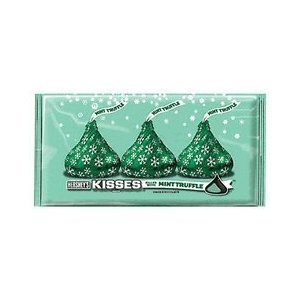 Hershey’s Holiday Dark Chocolate Kisses Filled With Mint Truffle 8 Ounce Bag logo