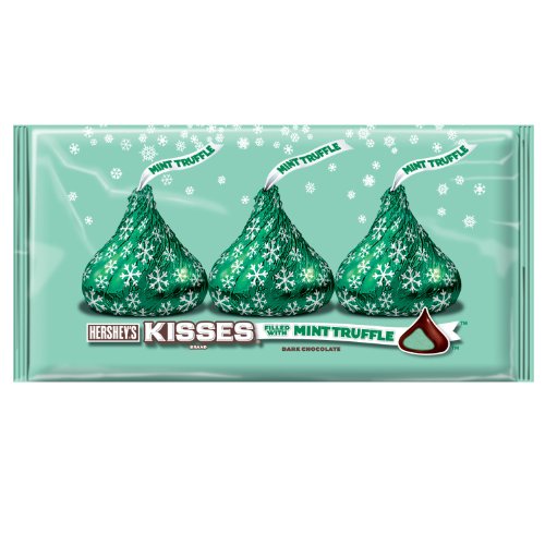 Hershey’s Holiday Kisses, Dark Chocolate Filled With Mint Truffle, 10 ounce Packages (Pack of 4) logo