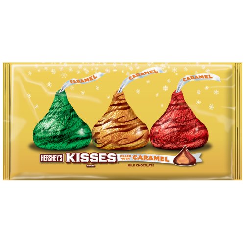 Hershey’s Holiday Kisses, Milk Chocolate Filled With Caramel, 10 ounce Packages (Pack of 4) logo