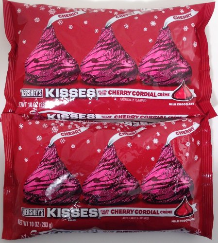 Hershey’s Holiday Kisses, Milk Chocolate Filled With Cherry Cordial Creme, 10 Oz. Bag, 2 Pack logo