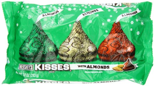 Hershey’s Holiday Kisses, Milk Chocolate With Almonds, 10 ounce Packages (Pack of 4) logo