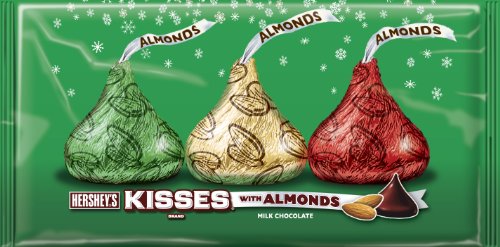 Hershey’s Holiday Kisses, Milk Chocolate With Almonds, 8 ounce Bags (Pack of 4) logo