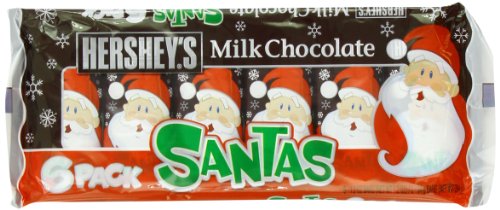 Hershey’s Holiday Milk Chocolate Santa Bars, 6-pack, 7.2 ounce Packages (Pack of 4) logo