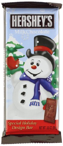 Hershey’s Holiday Milk Chocolate Snowman Bar, 3.5 ounce Bars (Pack of 12) logo