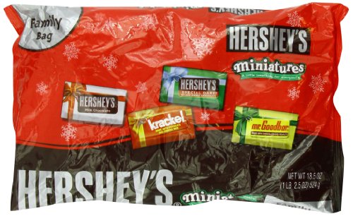 Hershey’s Holiday Miniatures Assortment (hershey’s, Mr. Goodbar & Krackel), 18.5 ounce Packages (Pack of 3) logo