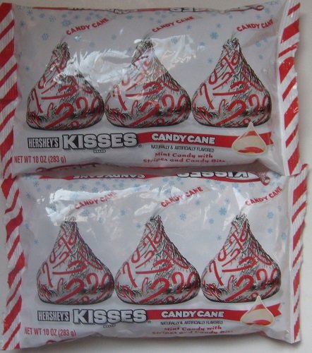 Hershey’s Kisses Candy Cane – Mint Candy With Stripes and Candy Bits 10 Oz logo