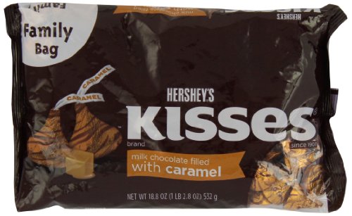 Hershey’s Kisses, Milk Chocolate Filled With Caramel, 18.8 ounce (Pack of 3) logo