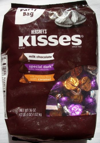 Hershey’s Kisses Milk Chocolate, Special Dark & Caramel Mix 36 Oz Party Bag logo