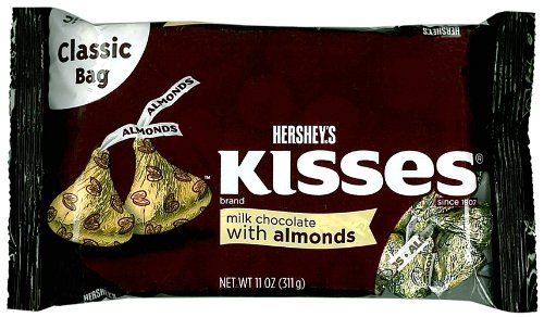 Hershey’s Kisses Milk Chocolate With Almonds 11 Oz logo